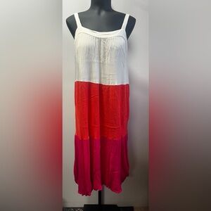 Vanilla Bay Cream and Pink Maxi Dress